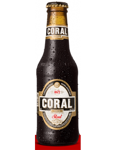 Cerveja preta Coral tónica, garrafa cx. 24x33cl
