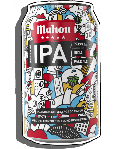 Beer Mahou IPA can box 12x33cl