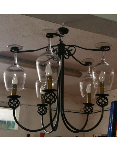 HANDMADE LAMP WITH CUPS.